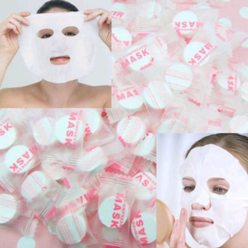 compressed facial mask DIY masker permen wajah kompres