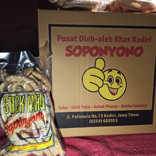 

Stik tahu Soponyono (1dos 15bungkus) /oleh2 khas kediri/ tahu kering/ kerupuk tahu/ soponyono