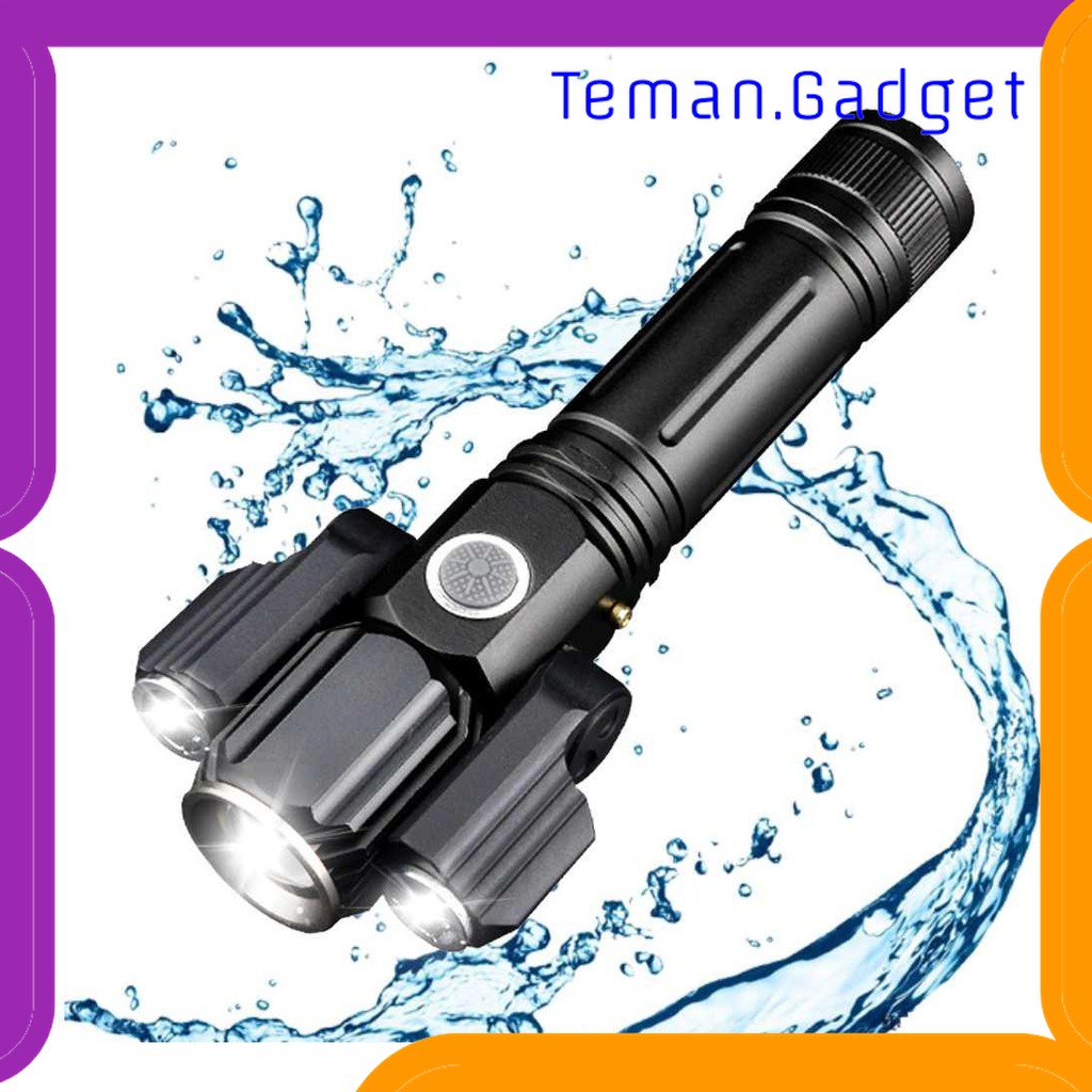 TG-IE002 TAFFLED SENTER LED TELESCOPIC ZOOM CREE T6 + 2 X XPE 15000 LM - KS-737