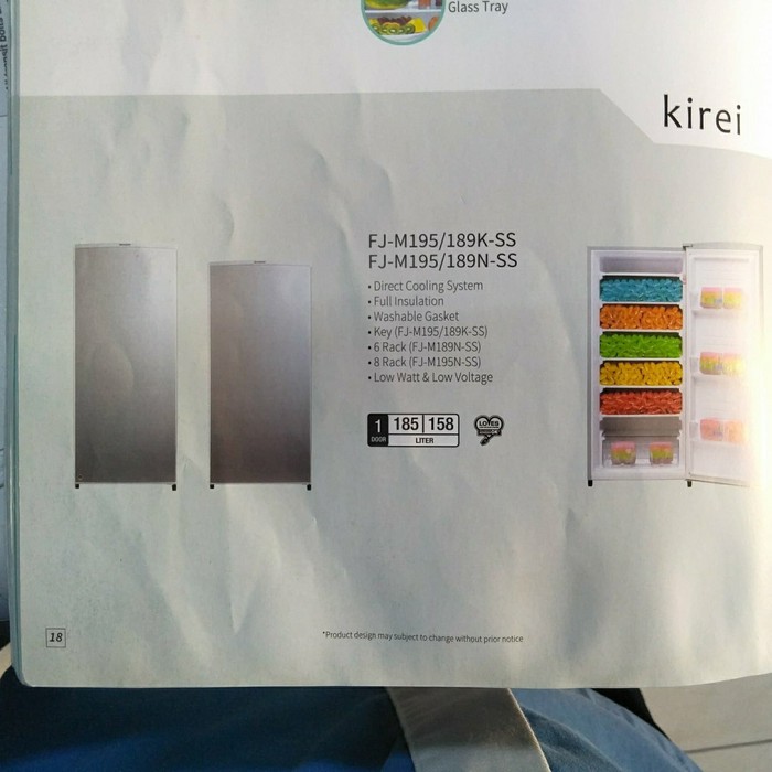 sharp freezer es batu 8 rak SJ-M195/189K-SS