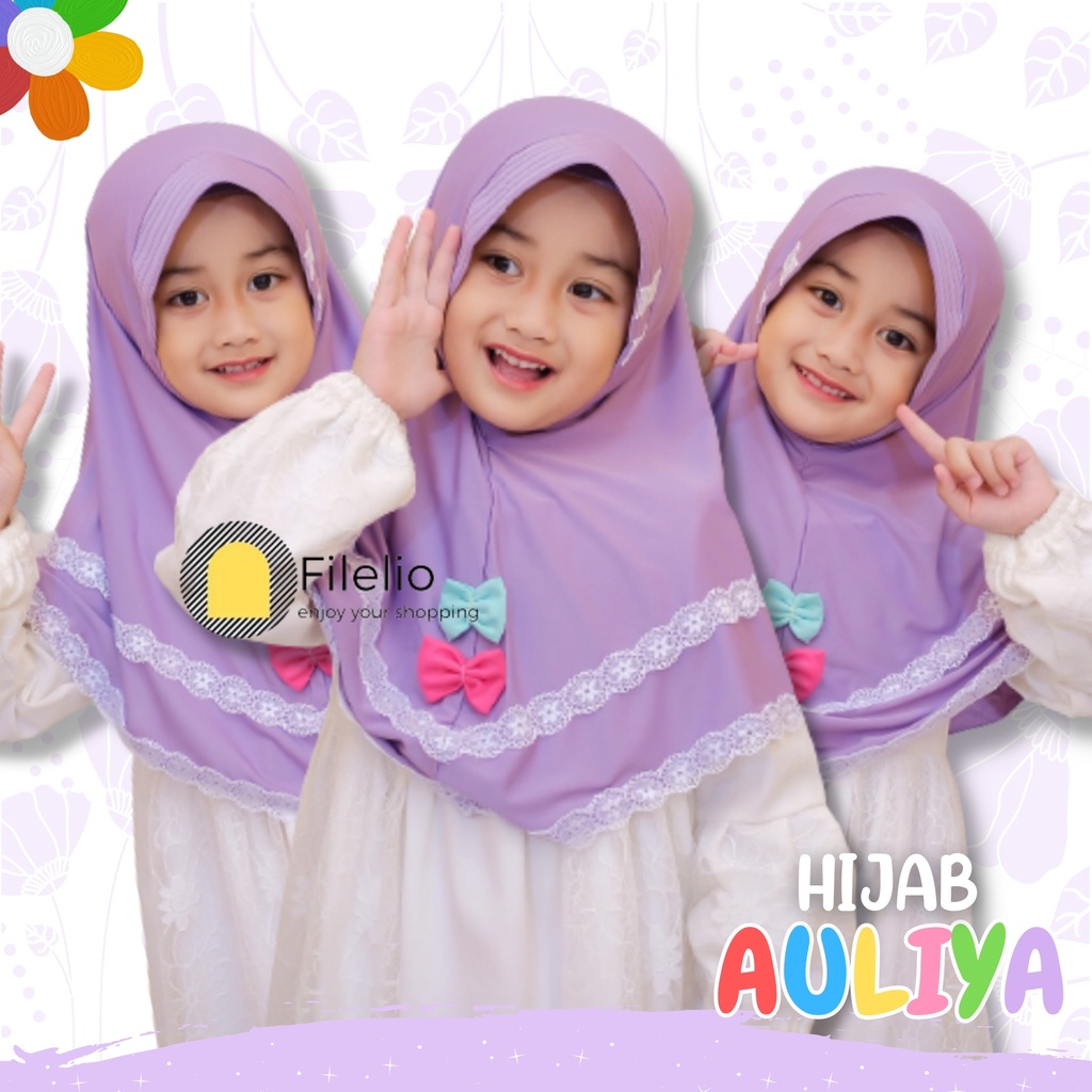 Kerudung Anak Tk Murah Auliya Pita Renda / Jilbab Anak Terbaru / Hijab Anak Murah / Fashion Anak / Kado Ultah