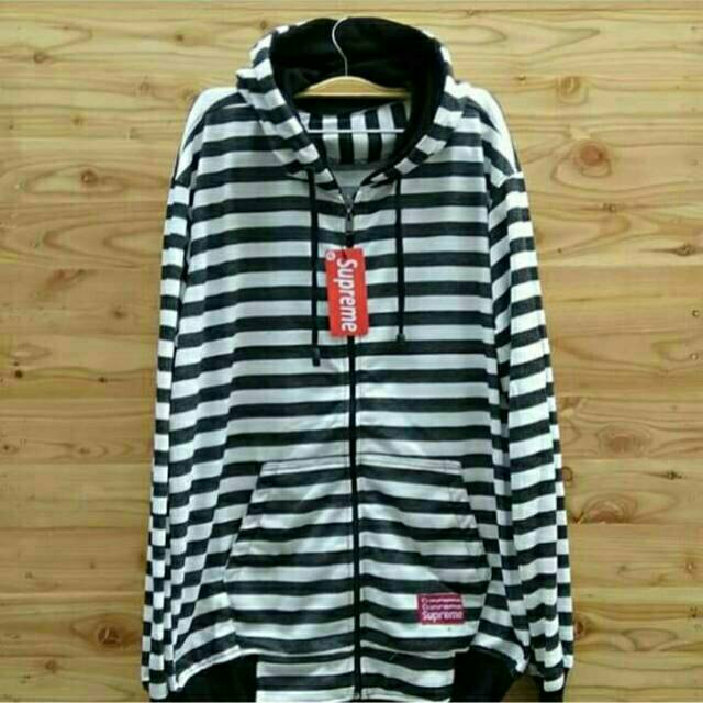 JAKET SALUR MOTIF GARIS-GARIS READY TIGA VARIAN WARNA NAVY/MAROON/HITAM TERMURAH