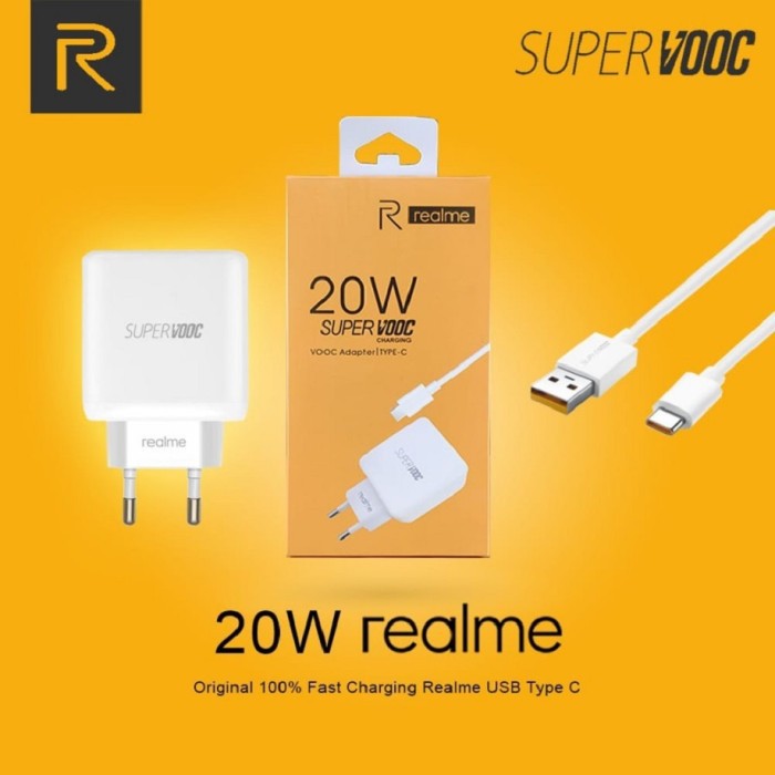 TRAVEL CHARGER REALME 20W Fast Charging Super VOOC Adapter TYPE C Grosir