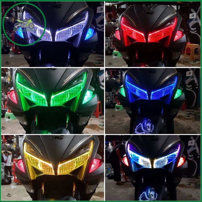 lampu alis DRL RGB 8 warna NEW ADV 160 NEW VARIO 160 AEROX NMAX BEAT STREET 60 cm