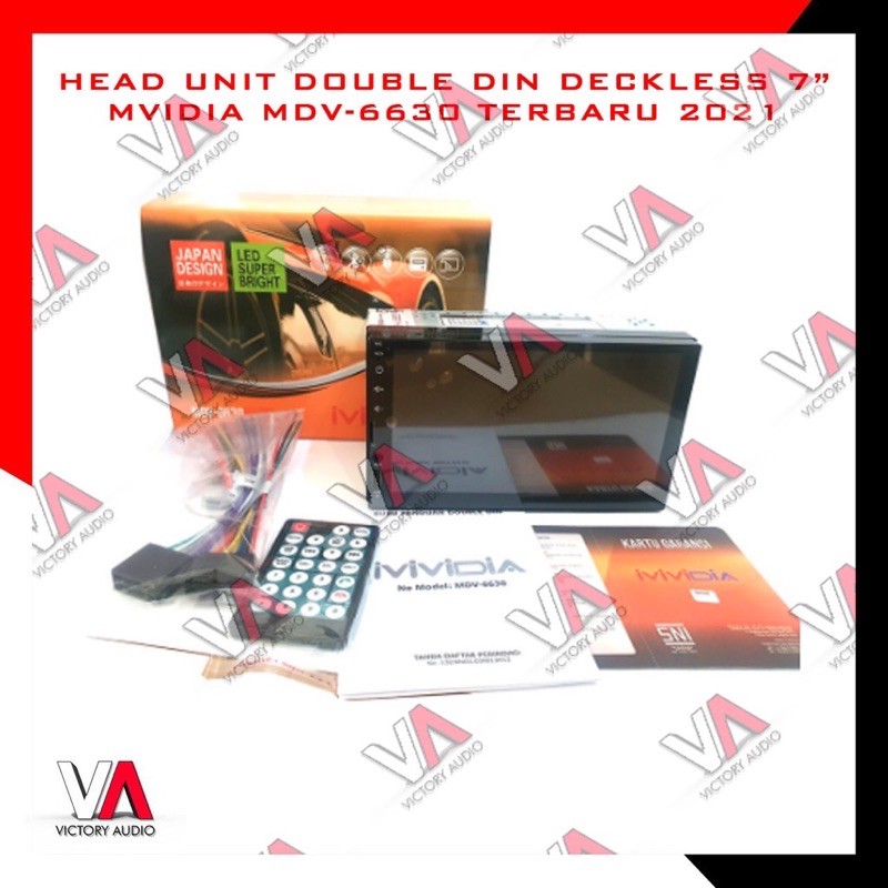 Head Unit Double Din 7 inch Mvidia MDV-6630 Deckless Universal mirrorlink MP5 mobil