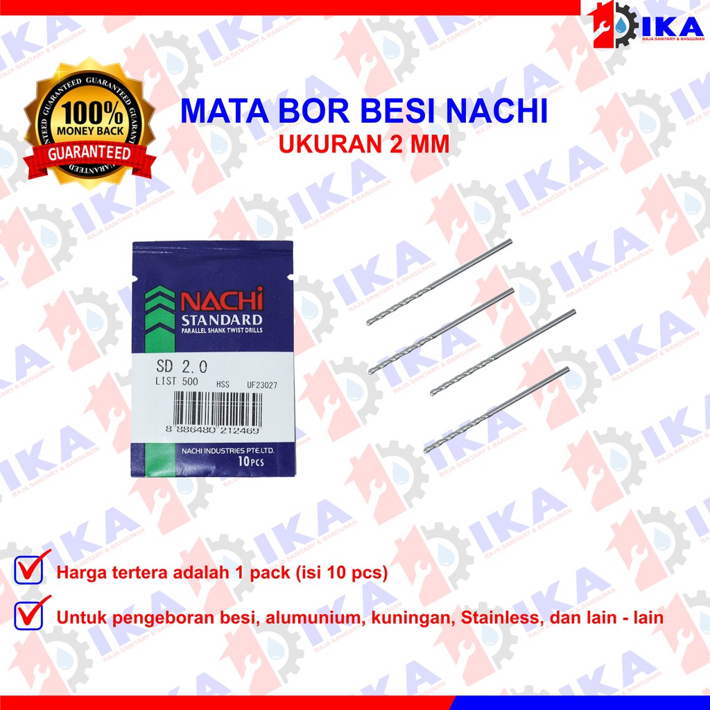 Nachi Mata Bor Besi HSS 1.5MM - 10MM High Quality/ Mata Bor Besi HSS Asli