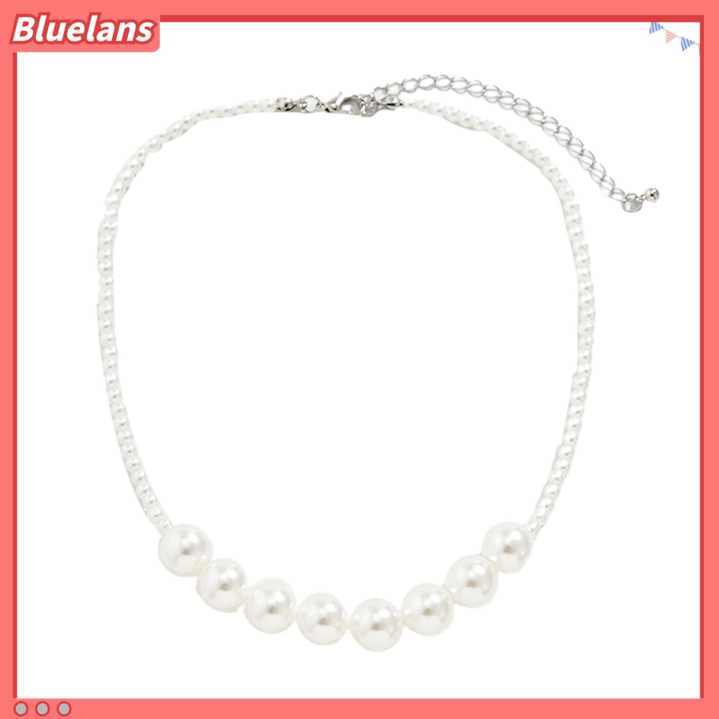 Kalung Choker Multi Mutiara Imitasi Bahan Stainless Untuk Wanita