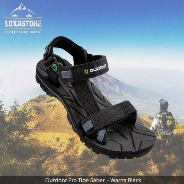 Sandal Gunung Outdoor Pro Saber Black | Outdoorpro Saber