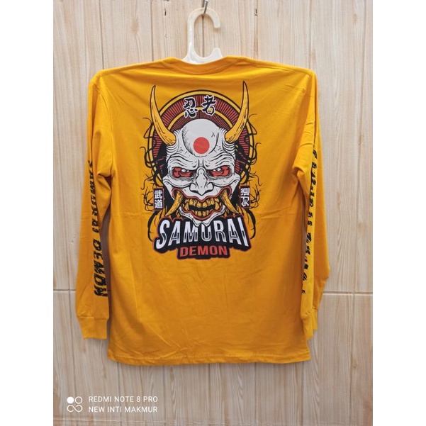 KAOS TSHIRT JAPAN SAMURAI JEPANG / RONIN / RED EVIL / WARRIOR / KAOS PRIA DISTRO LENGAN PANJANG