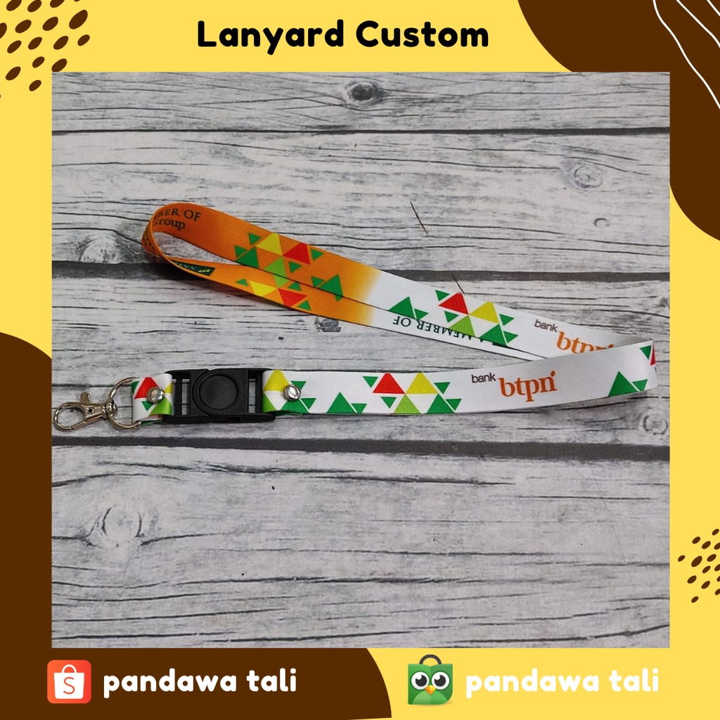 

Lanyard Bank BTPN Design Baru Full Printing / Lanyard Bank BTPN Dengan Logo SMBC / Lanyard Murah Printing / Pandawa Tali Surabaya