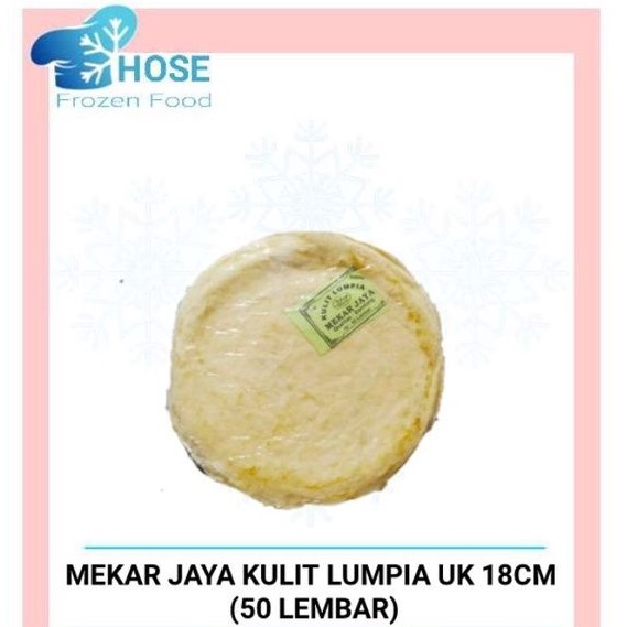 

Kulit Lumpia Mekar Jaya uk 18 cm isi 50 lembar