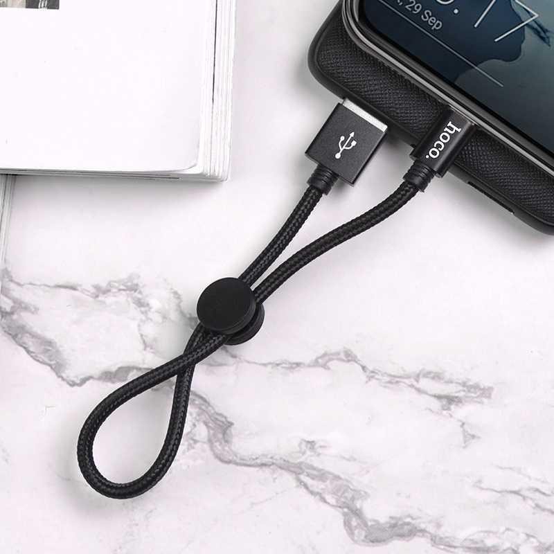 HOCO Premium Kabel Charger USB Type C 3A 25cm - X35 - Black