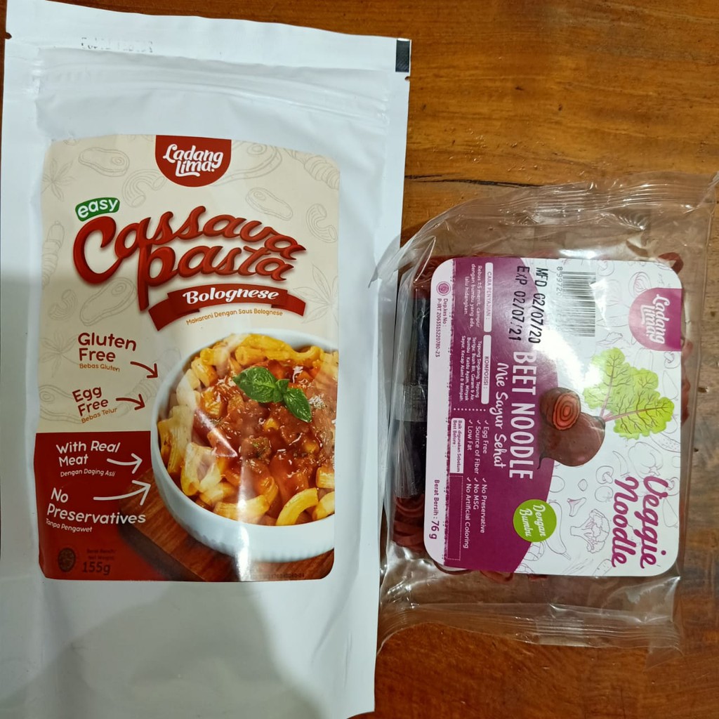

Boundling Pasta cassava bolognes 150 gr+ beet noodle 76 gr