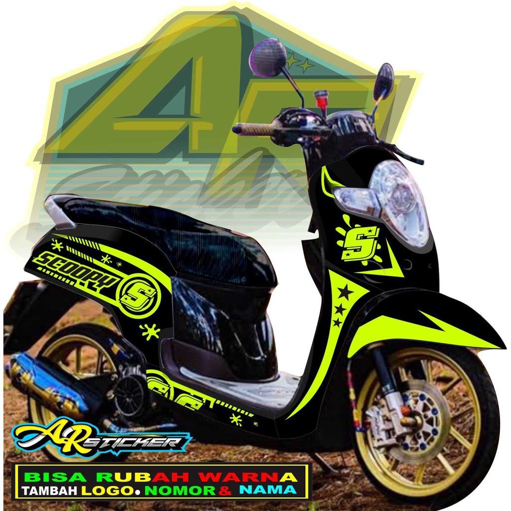 Decal scoopy Decal Scoopy full body Full Blok Decal Scopy Dekal New Fi 2017 2018 2019 2020 HITAM