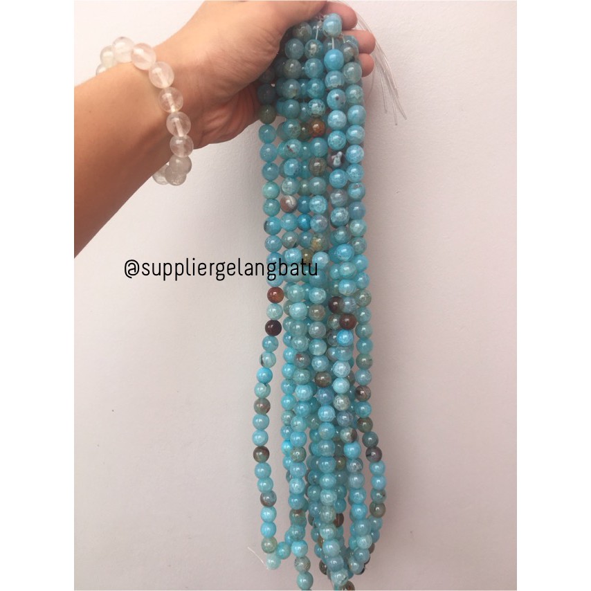 bahan blue aquamarine serat corak biru 12mm premium aksesoris blue craft fashion aksesoris trending