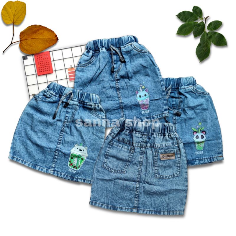 COD Rok Jeans Pendek Anak Perempuan snowash , Rok mini