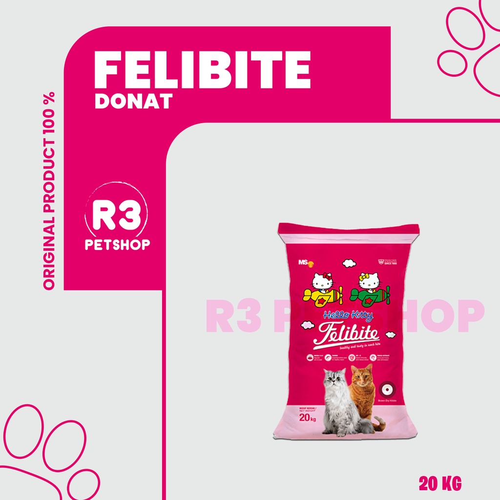 Makanan Kucing Felibite Hello kitty Cat Food 20 kg All variant