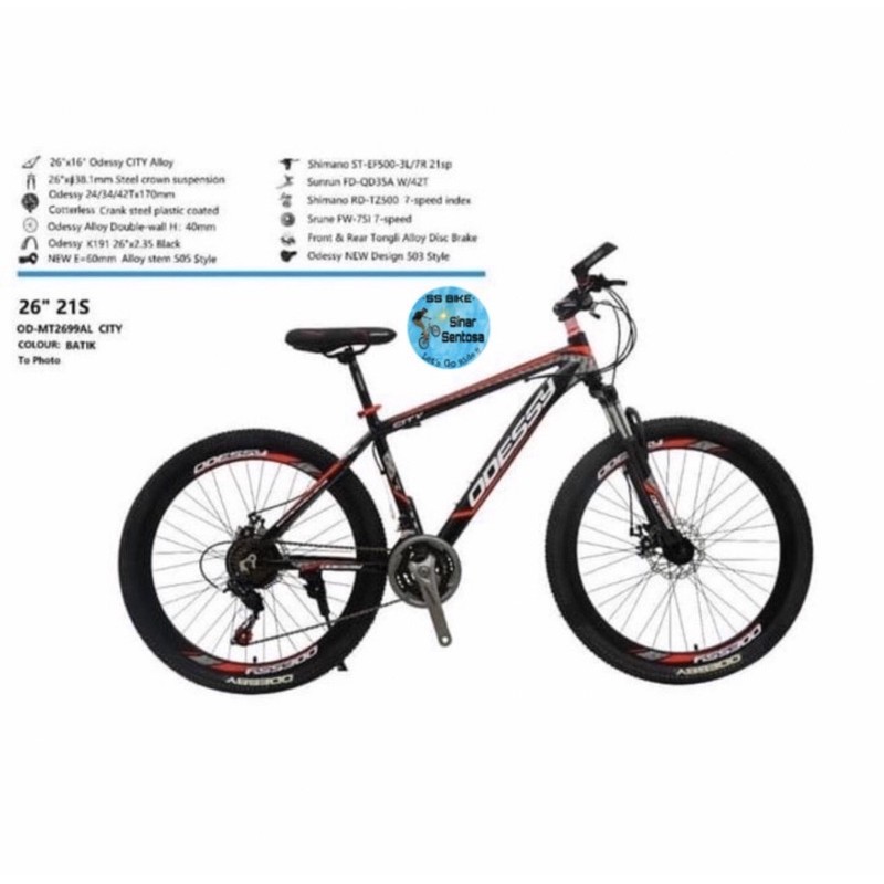 Sepeda Gunung Odessy City Alloy 26"