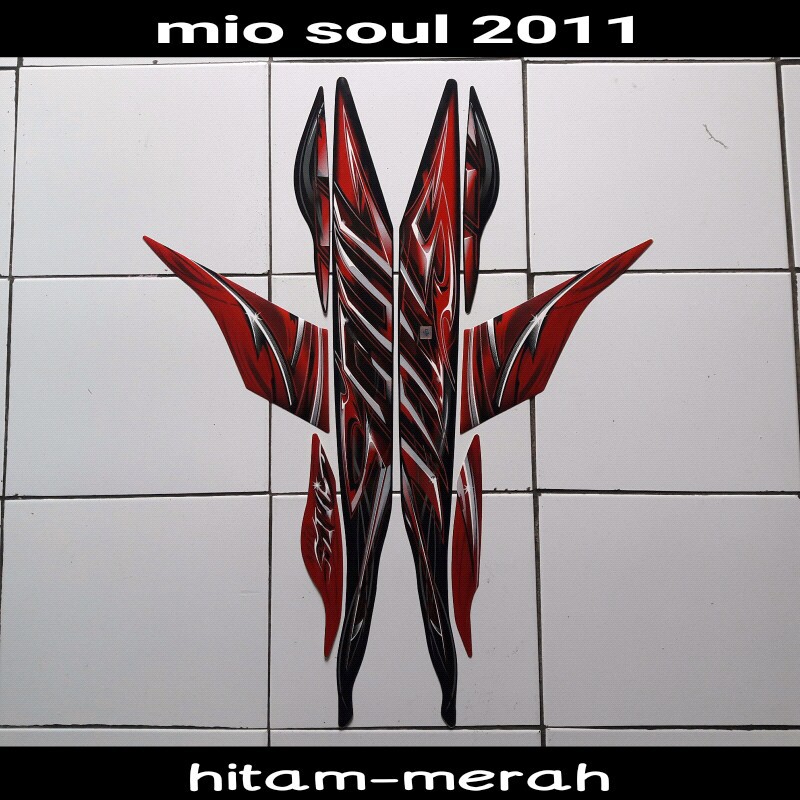 stiker motor mio soul 2011 merah