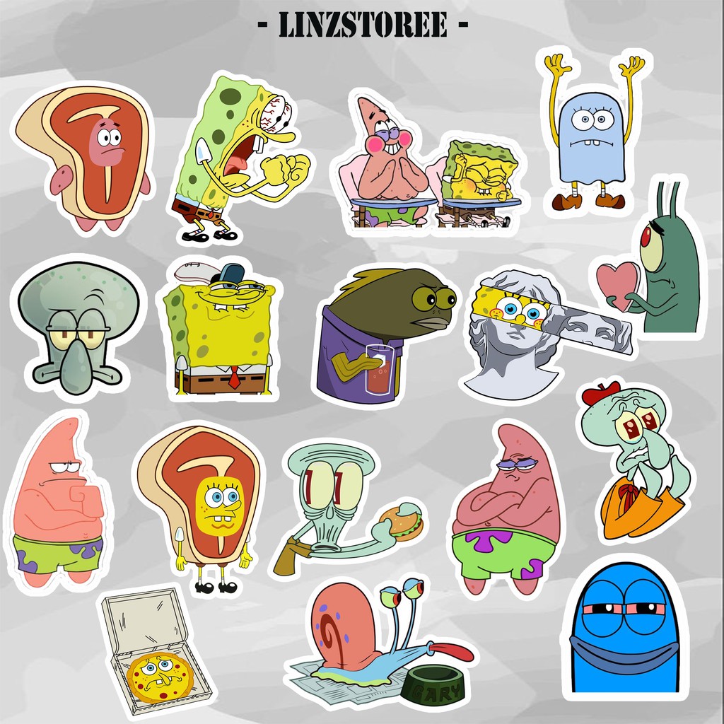 

[ BISA COD ] STICKER PACK SPONGEBOB MEME /STICKER HANDPHONE/STICKER LAPTOP /STICKER TUMBLR/STIKER MURAH