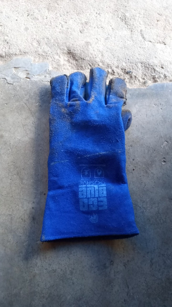 Sarung Tangan Las Kulit Biru 14 Full / Sarung Tangan Safety