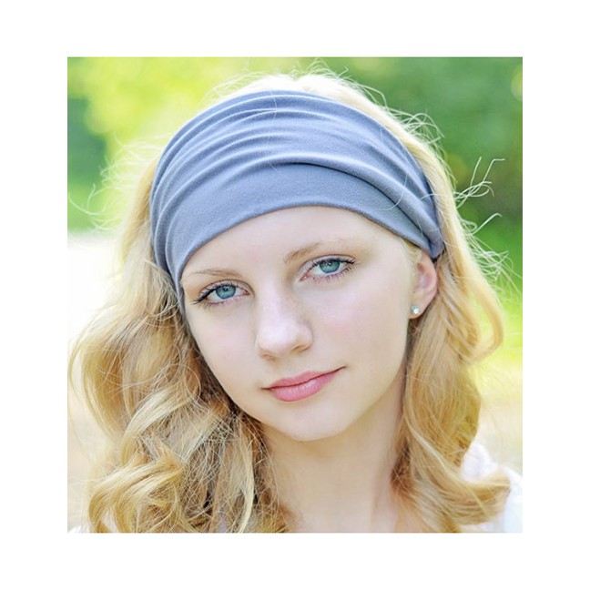 LRC Bando Fashion Solid Color Cotton Wide-brimmed Elastic Headband F81784