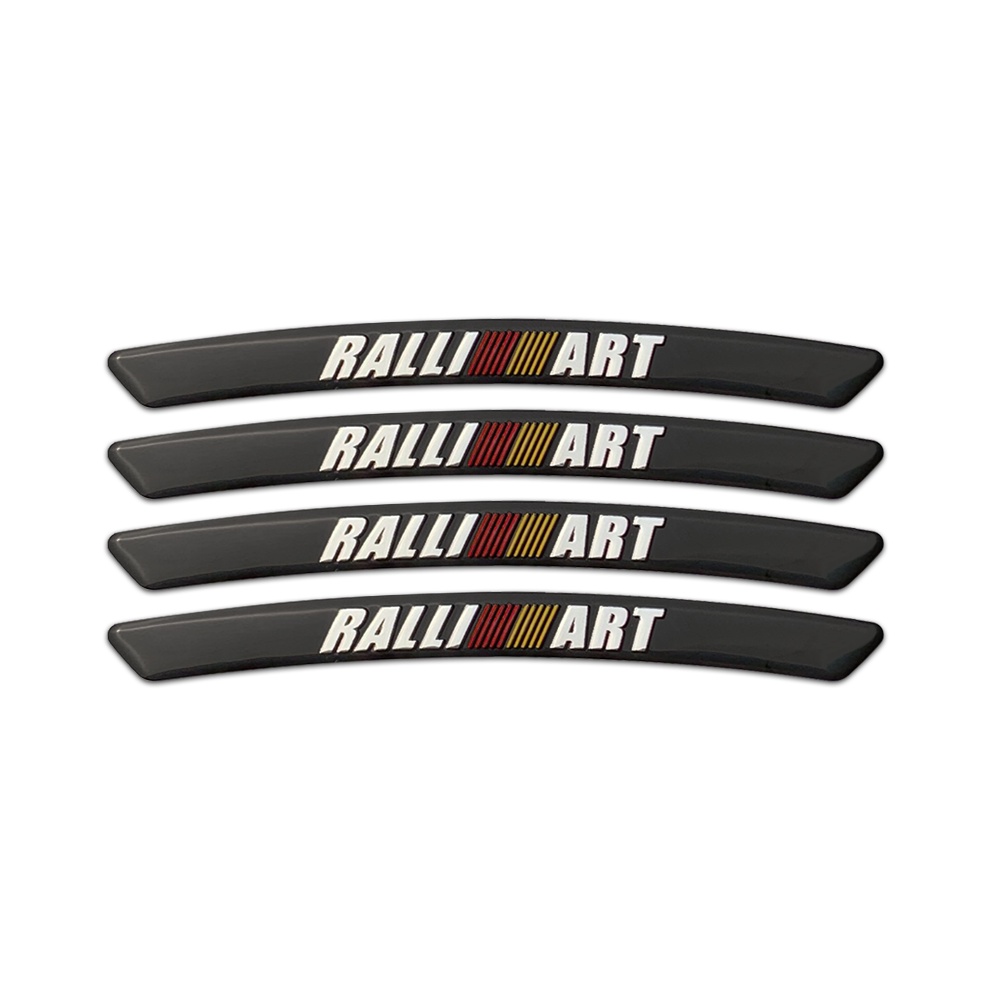 Ralli ART 4Pcs Stiker Dekorasi Roda Mobil Bahan Aluminum