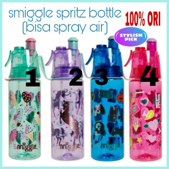 SMIGGLE Wham spritz water bottle botol air spray 100% ORI