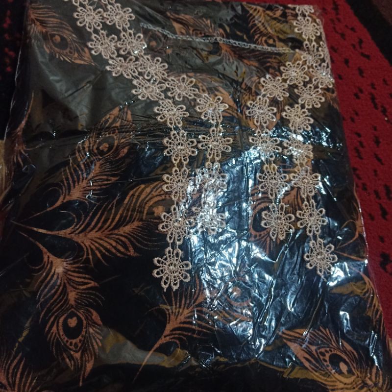 DASTER ARAB ZEMA | RAYON SUPER GRADE A | RESLETING DEPAN BUSUI | RENDA MILO-Mtf merak hitam