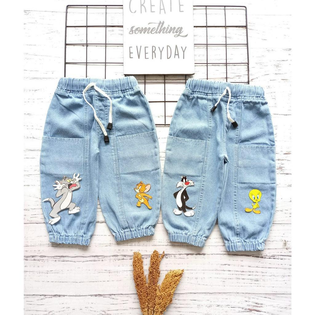 JOGGER JEANS ANAK 1-6 TAHUN/JOGGER SABLON KARAKTER ANAK