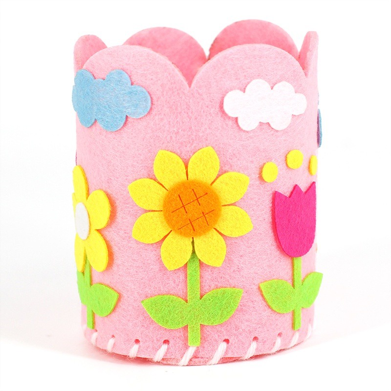 PAOPAO DIY Mainan Tempat Pensil Flanel Pencil Holder Unik Education Untuk Anak