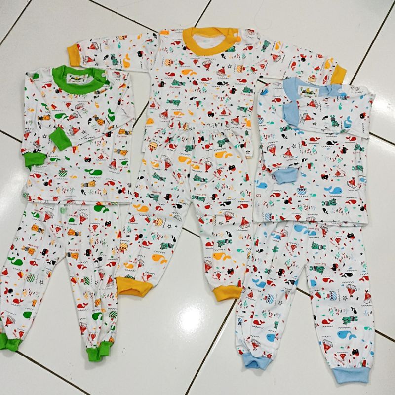 1 PCS PERLENGKAPAN BAYI/STELAN OBLONG KANCING PINGGIR BAYI SNI BARU LAHIR 0-12 BULAN