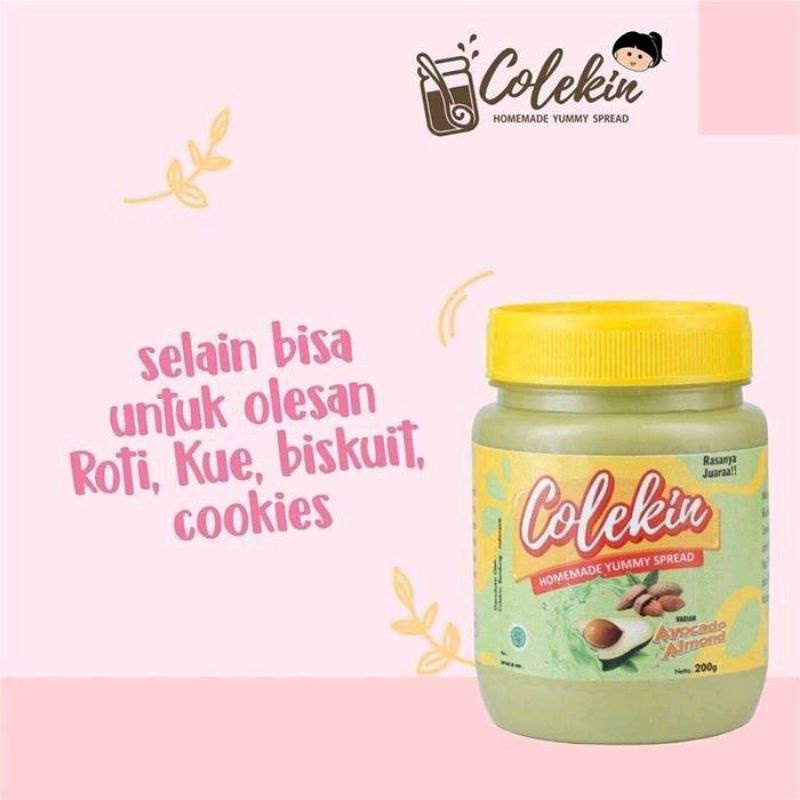 

Colekin - Selai Toping Irisan Kacang Almond ( Avocado Almond) 200 gr