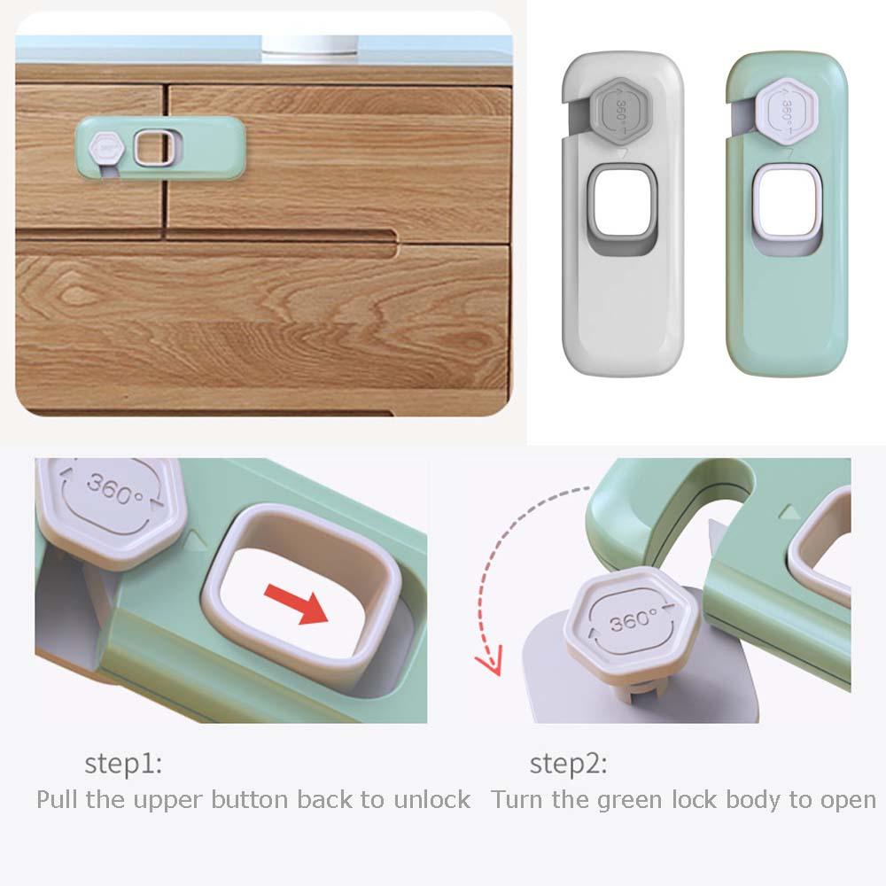 Lanfy Safety Lock Baby Safe Closet Pengaman Bayi Furniture Laci Anti Jepit Tangan Kunci Pintu Geser Tali