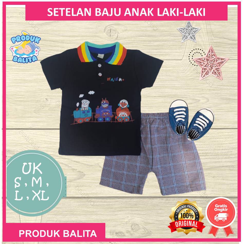 Setelan Baju Anak Cowok Murah Setelan One Set Import Pakaian Anak Laki-laki