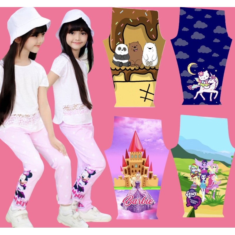 Legging printing karakter lucu , legging anak , legging karakter , legging premium