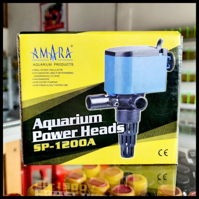 Pompa akuarium Amara power head pompa celup akuarium amara