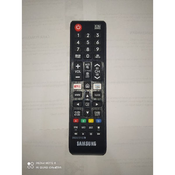 Remote TV Samsung Smart Pendek