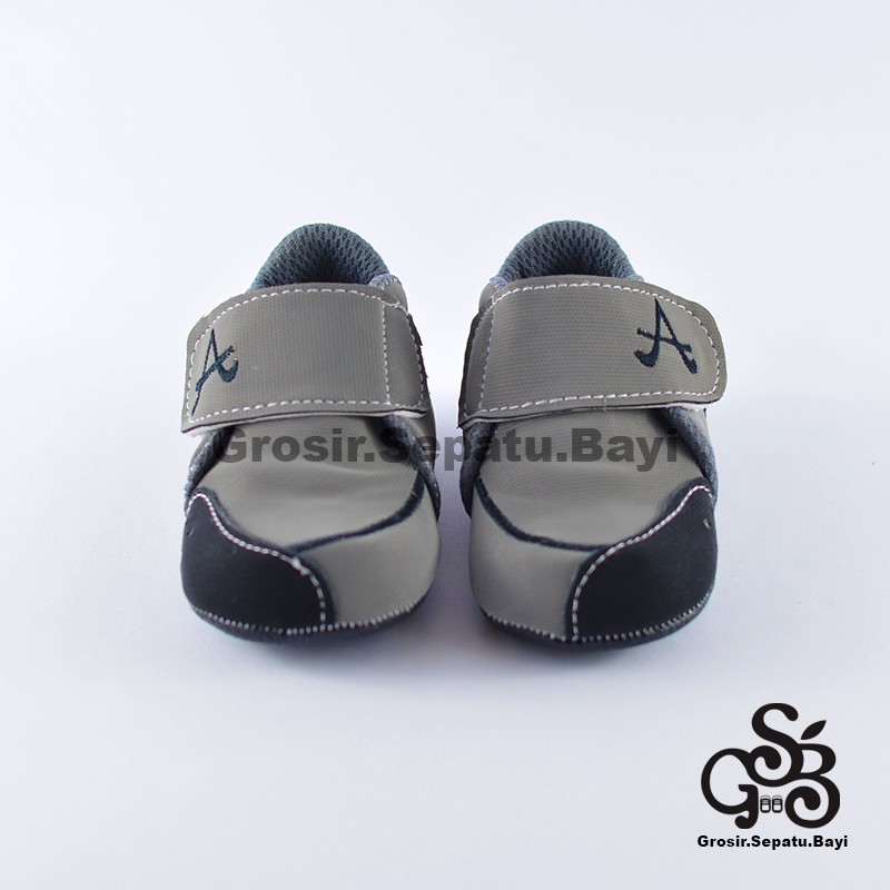 sepatu bayi baby shoes prewalker laki laki umur 2 - 14 bulan model casual A warna ABU