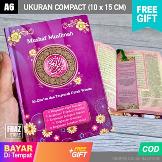 Al quran Terjemah Muslimah Saku A6 Alquran Kecil  dan 