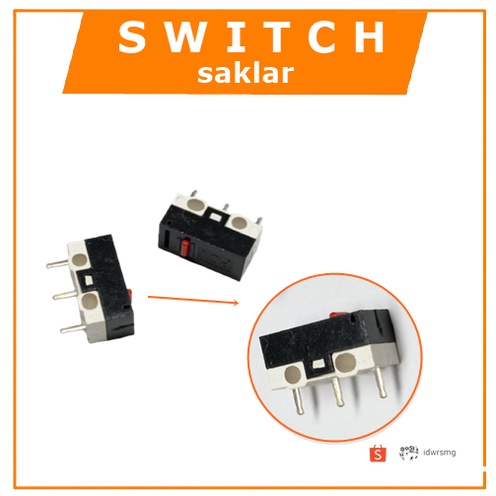 Micro switch mouse 3pin push button kecil saklar 3 pin