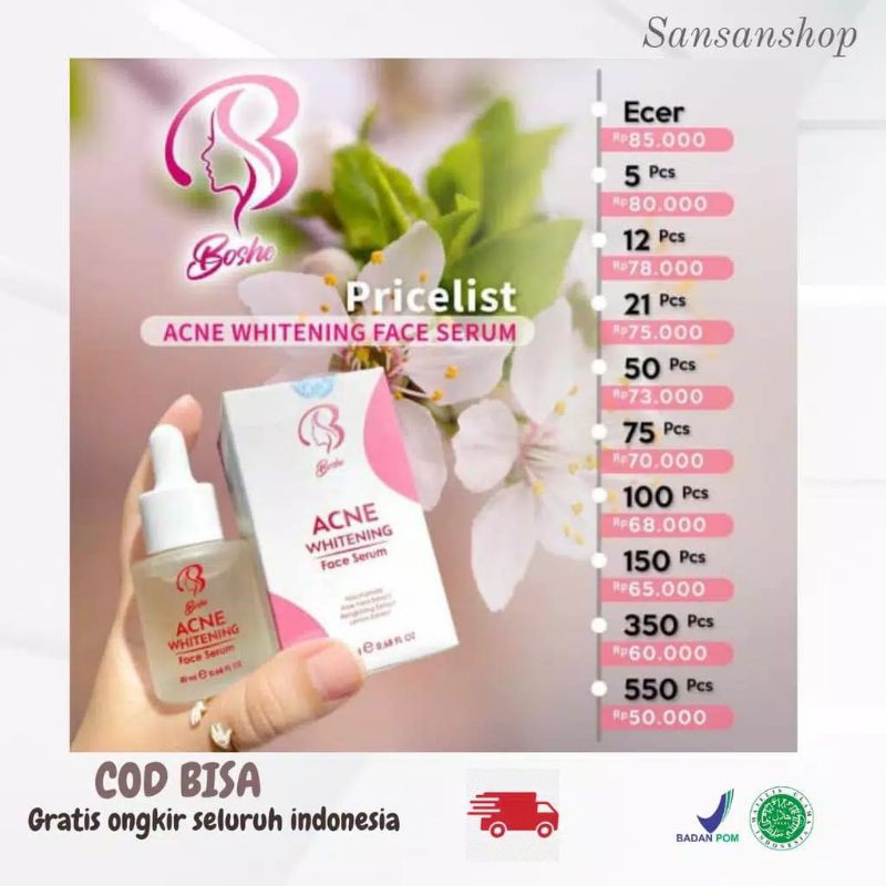 Boshe serum acne whitening