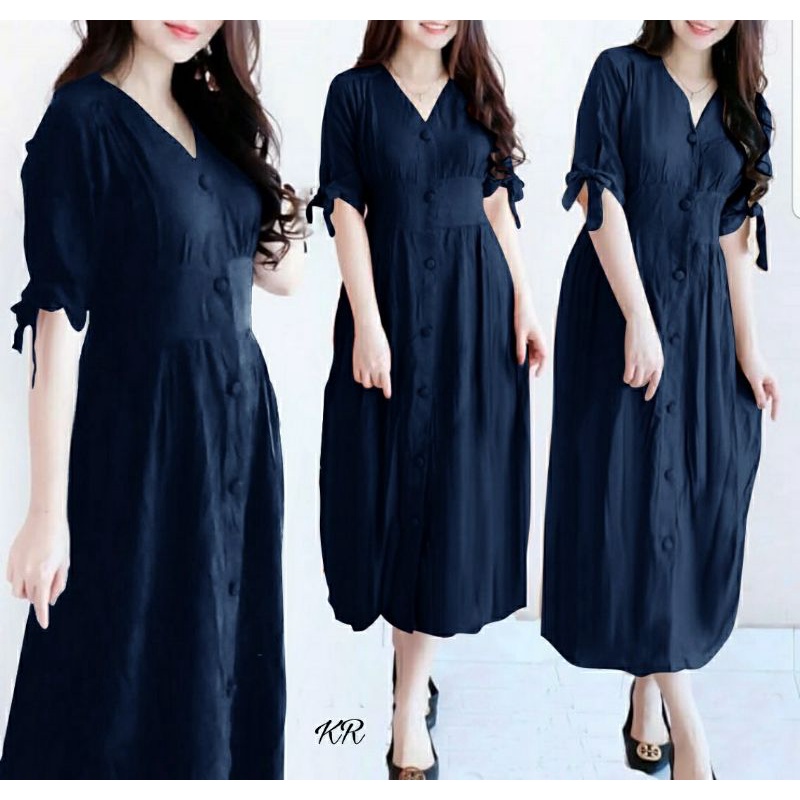 PCS DRESS YEJI BAHAN RAYON FASHION BUSANA PAKAIAN WANITA KR