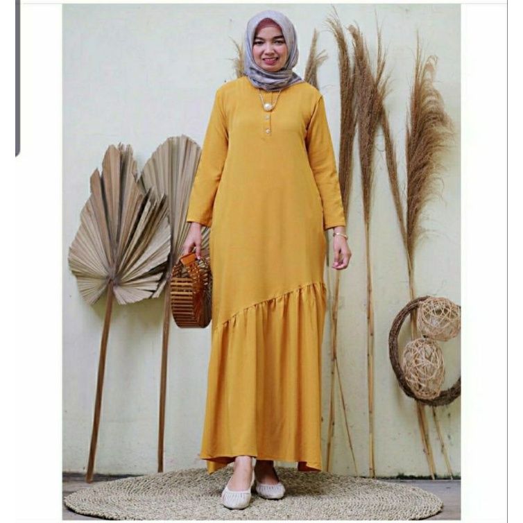 Maura Dress  Gamis busui bumil polos harian