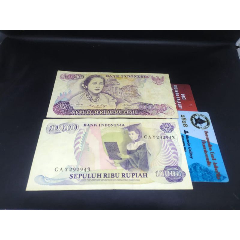 uang kuno 10.000 rupiah 10 ribu kartini
