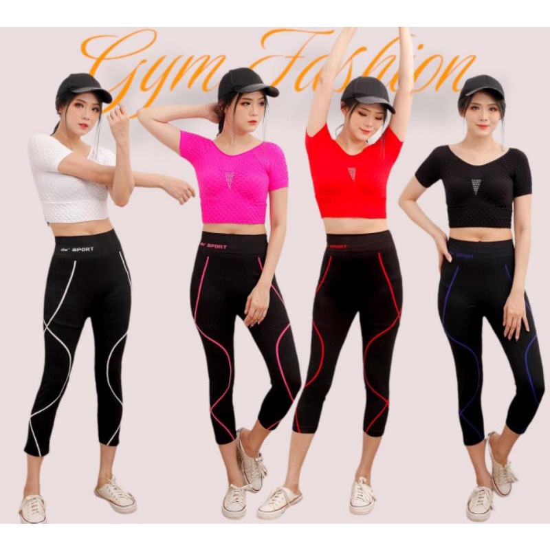 BAJU SENAM  WANITA SET CROP DIAMOND