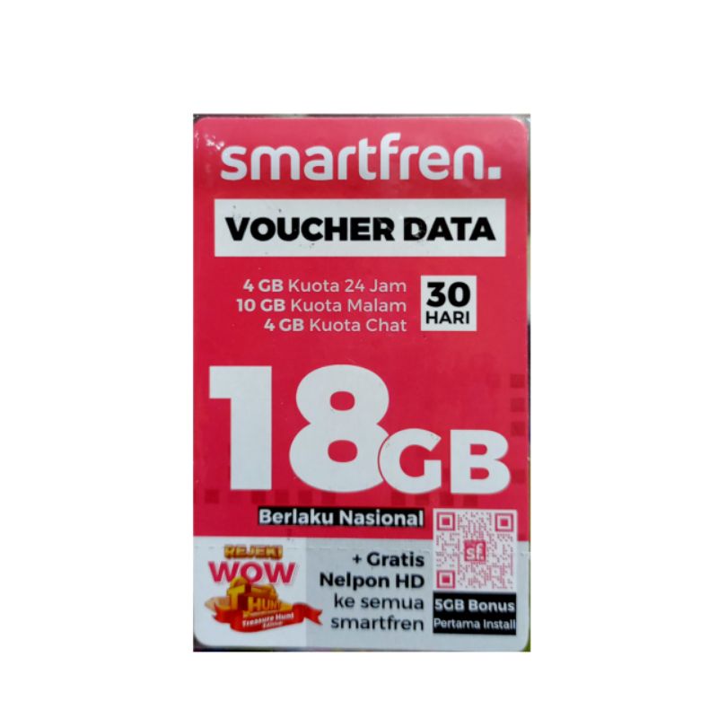 VOUCHER SMARTFREN 18GB DATA