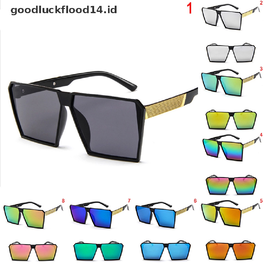 [OOID] New Hot Women Oversized Sunglasses Men Fashion Luxury Retro Square Sunglasses  ID