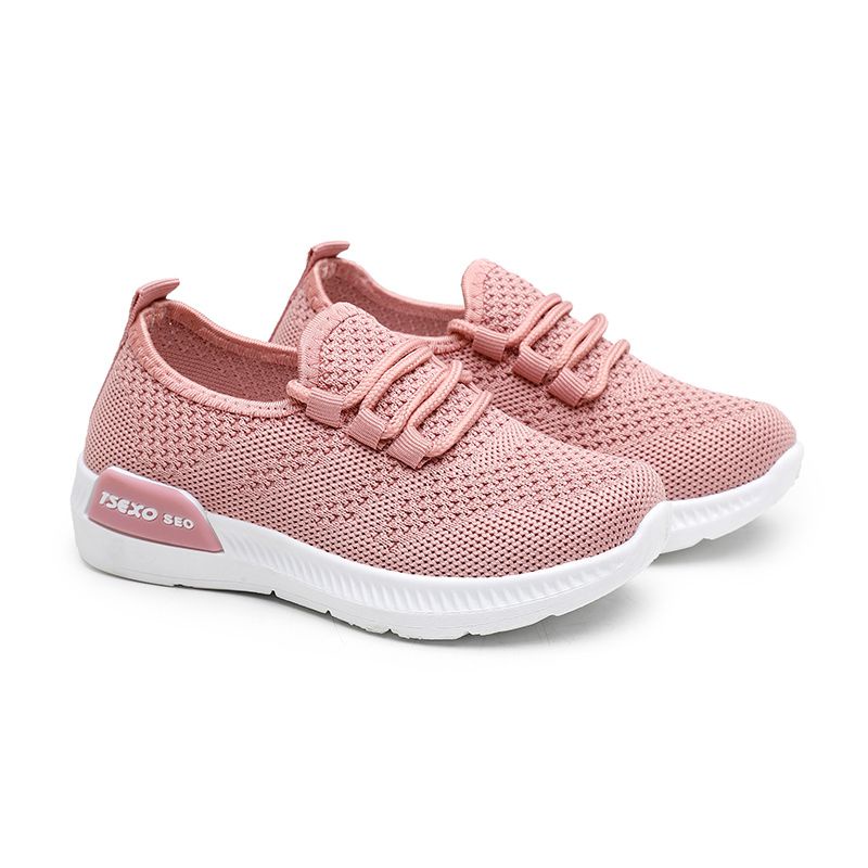 [GROSIR][COD] SEVEN_DAY SEPATU RAJUT SLIP ON SEPATU RAJUT ANAK-ANAK PINK WM2310