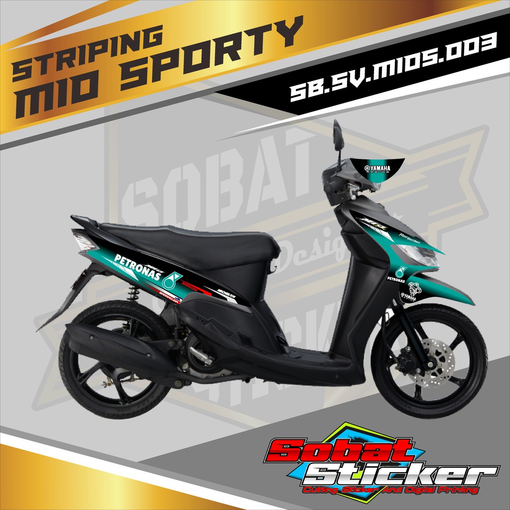 Striping Variasi MIO Sporty -  Sticker Striping Variasi list Yamaha MIO Sporty 003 PETRONAS